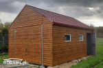 Garaż Premium Drewnopodobny 3x5 Panel Poziomy Blachodachówka
